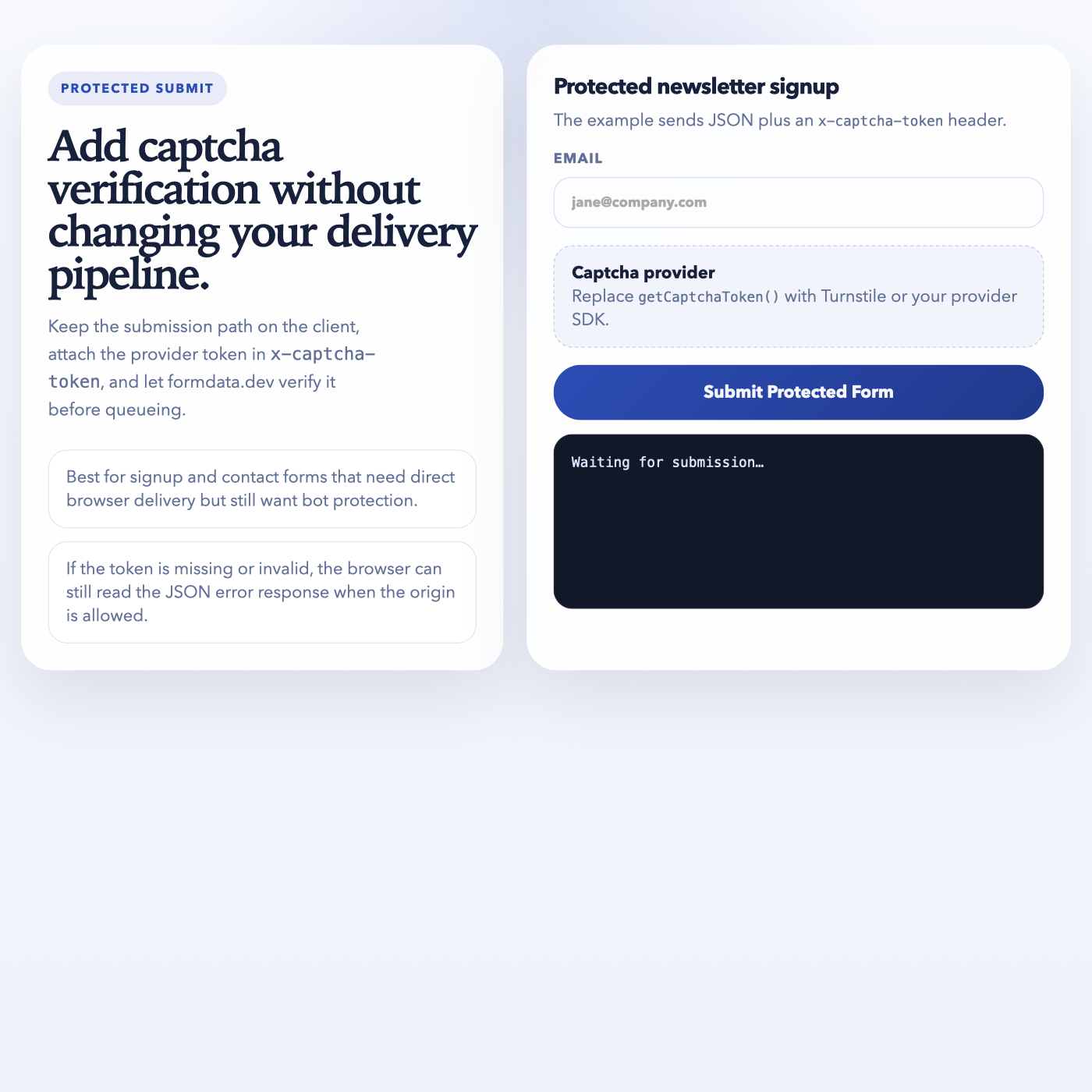 Captcha-Protected Submission